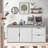 40" Entryway Shoe Storage Bench With Cushion Seating, Rustic Wood Shoe Bench With Drawers and Adjustable Shelf-1899182333