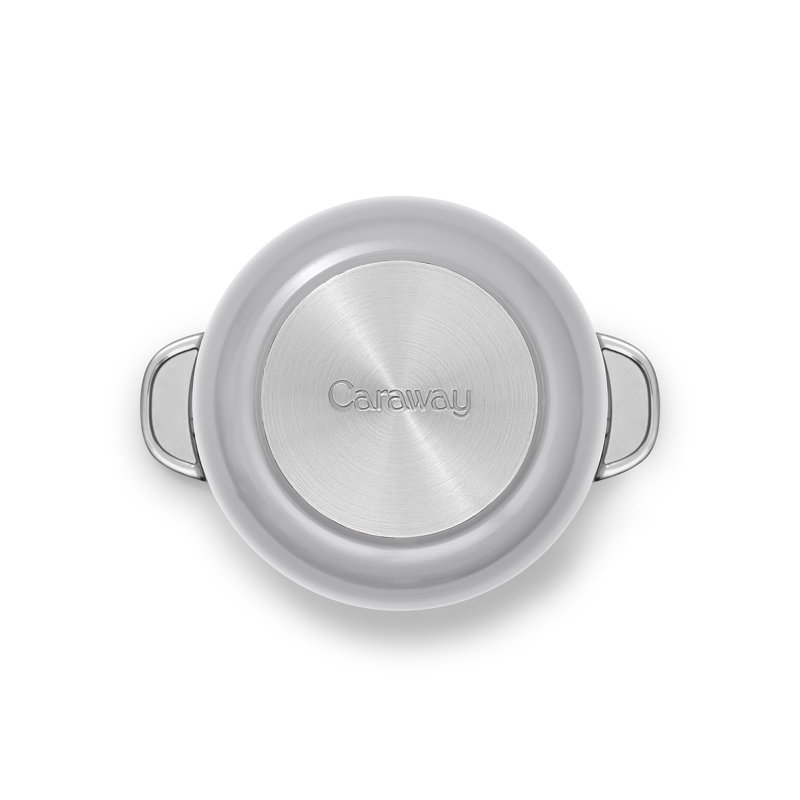 Caraway Nonstick Ceramic Petite Cooker W/ Lid, Gray, 2 quarts
