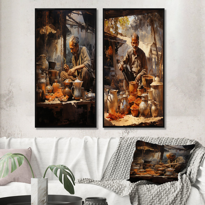 Ensemble de salon Rustic Chai, H 40 po x l 41 po, Cadre noir