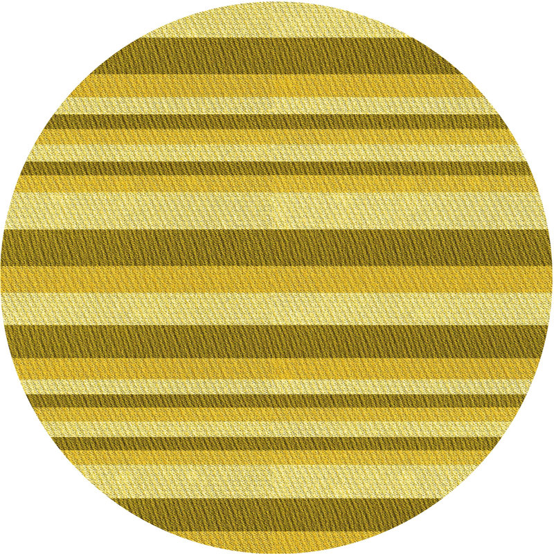 Wool Striped Indoor Rug, Round 3'