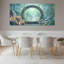 Ensemble de 3 tableaux muraux sur toile représentant une arche forestière avec chandelles et bambou-51115165