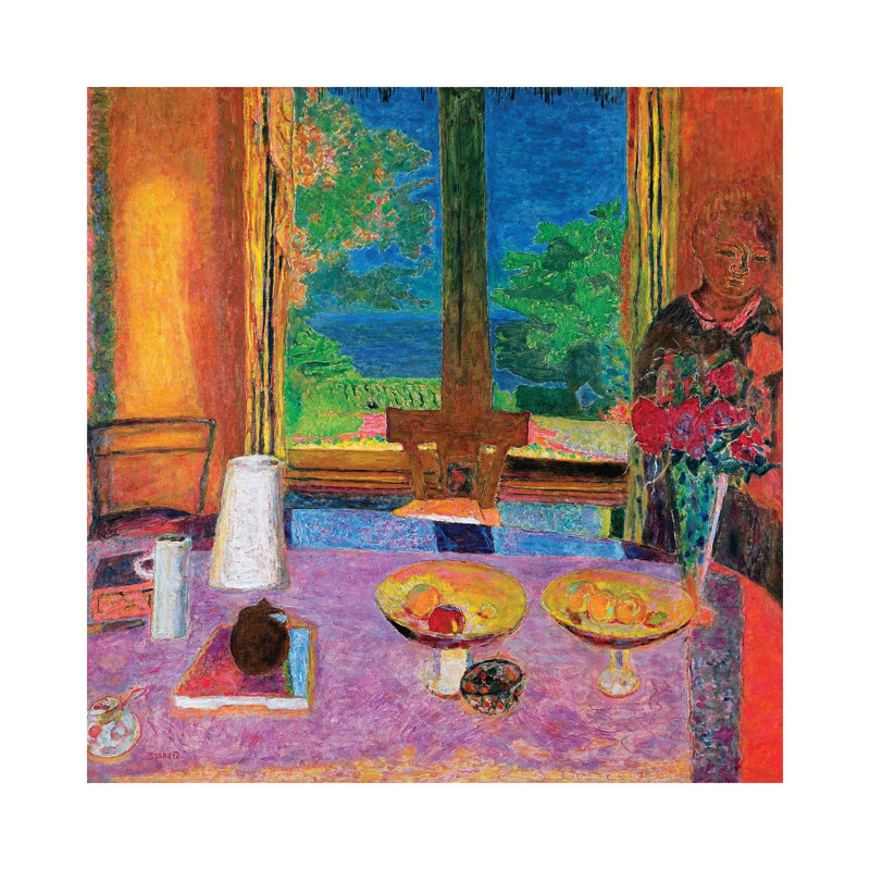Dining Room On The Garden, 1934-35 by Pierre Bonnard - Wrapped Canvas Painting, 30.48 cm H x 30.48 cm W