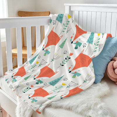 Orange Ultra Soft Flannel Fleece Throw Blanket,Cute of Single-Sided Print