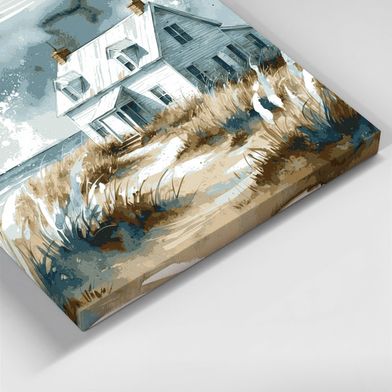 Coastal Coastal Farmhouse Green Canvas Wall Art, 16" H x 20" W