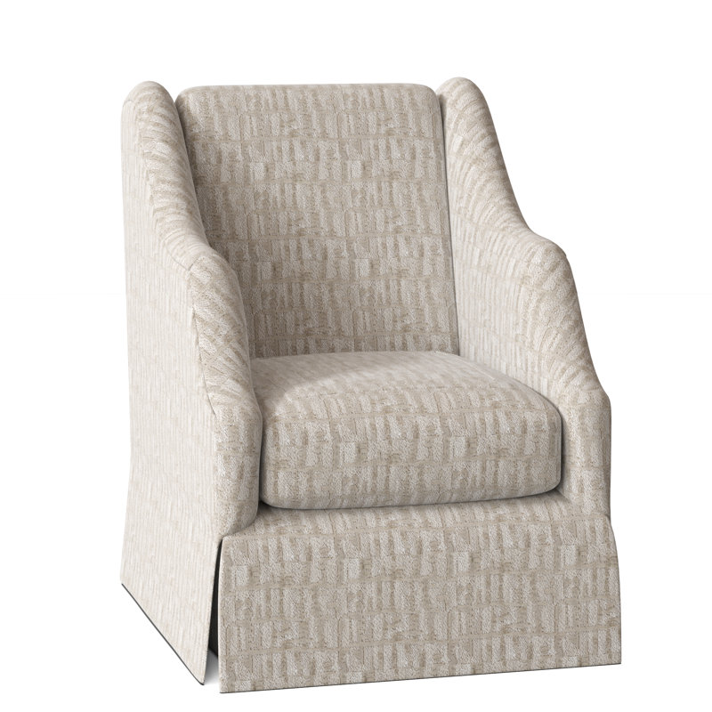 Fauteuil à coussin bas 27,5 po Claudette, Brouillards blancs