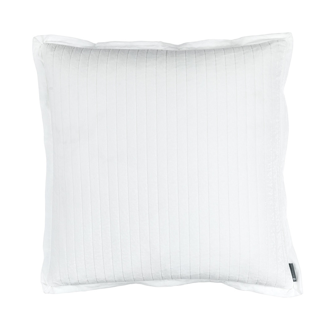 Aria Velvet Feathers Striped Euro Pillow Lili Alessandra 