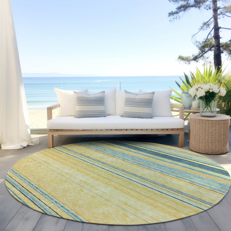 Tapis Chayden avec envers antidérapant, Rond 8 pi