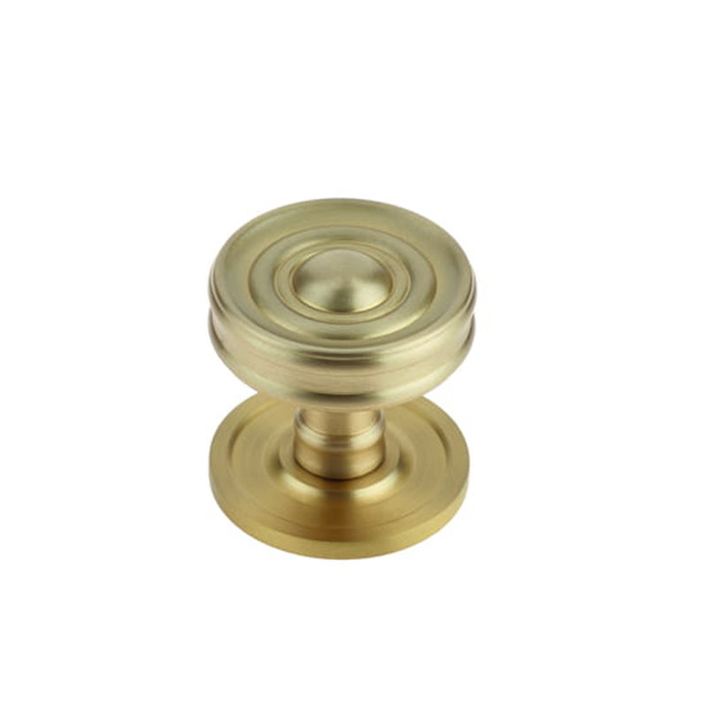 40mm Diameter Mushroom Knob, Satin Brass