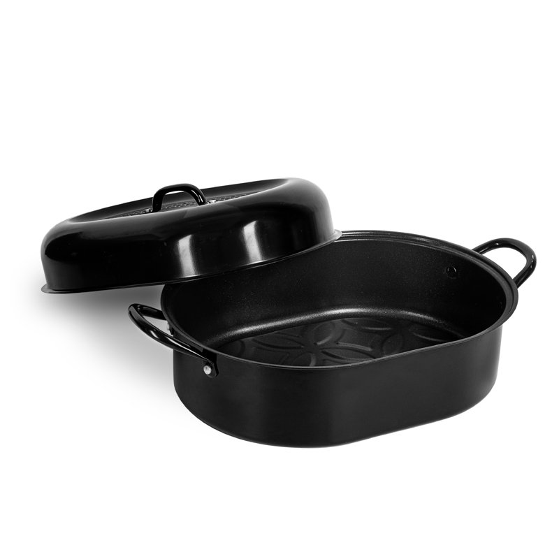 Granitestone Oval Roaster Pan, Large 19.5" Ultra Nonstick Roasting Pan