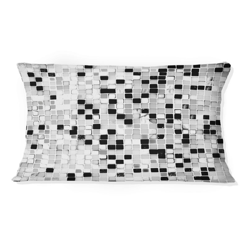 Carreau blanc moderne en mosaïque - coussin lombaire moderne