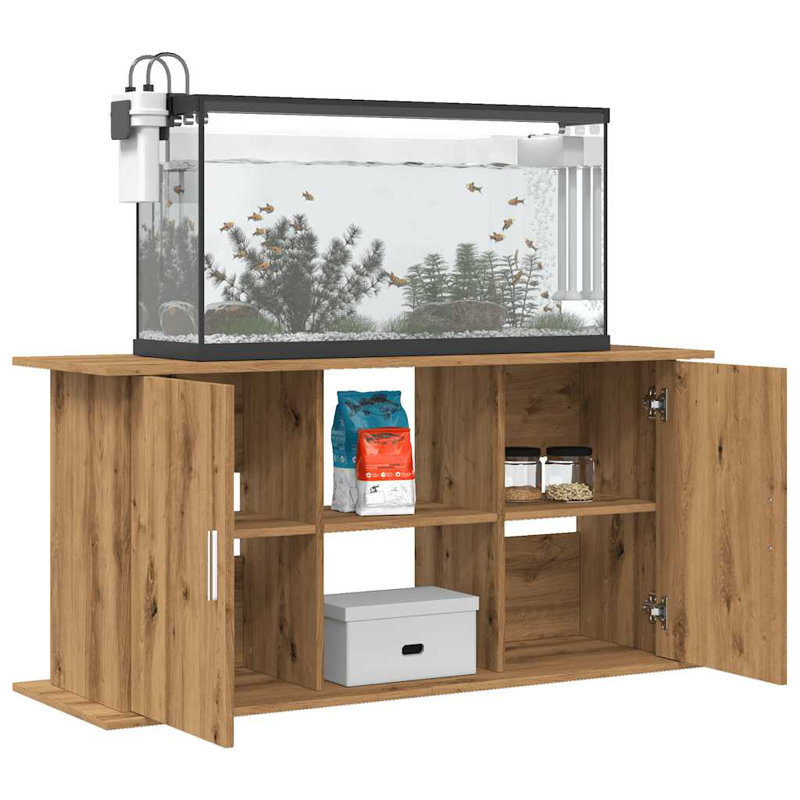Support pour aquarium en bois d'ingénierie vidaXL 47,6 po x 16,1 po x 22,8 po, Chêne artisanal