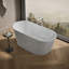 Evok 66 In. X 30 In. Freestanding Bath With Center Toe-Tap Drain