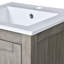 Ensemble de meuble-lavabo de salle de bain 16 po pour les petits espaces, meuble-lavabo avec lavabo rectangulaire en céramique, meuble-lavabo avec 1 porte et 1 tablette ouverte