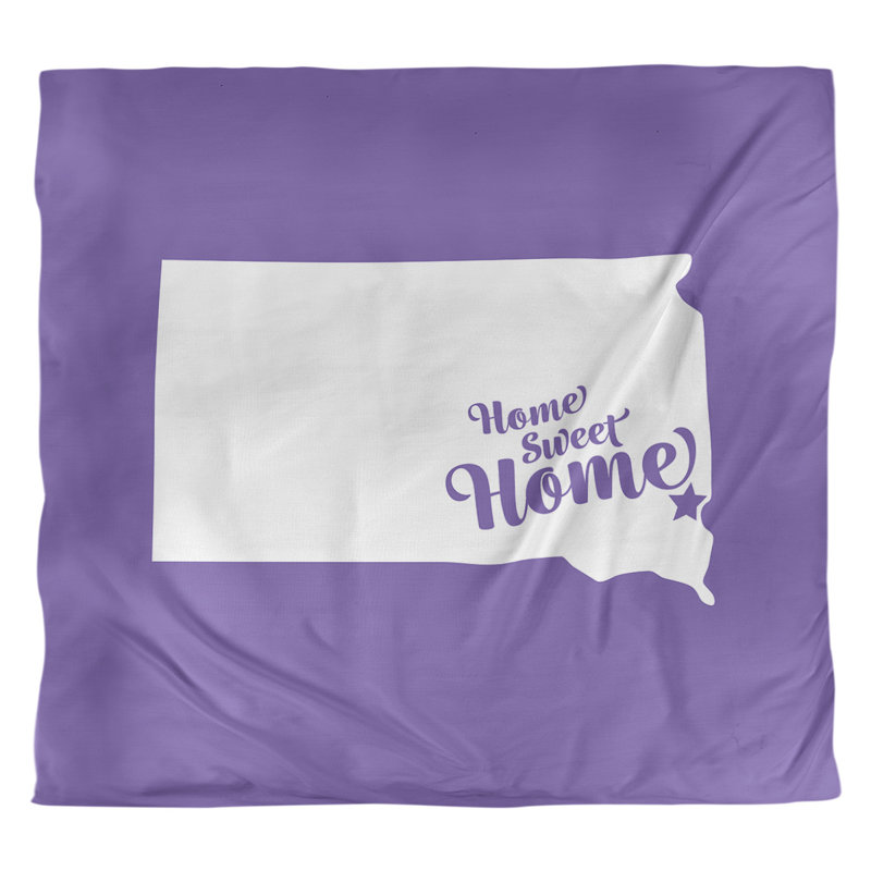 Housse de couette réversible simple Home Sweet Sioux Falls, Microfibre, Housse de couette pour grand lit, Mauve