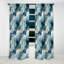 Rideau occultant en marbre bleu et blanc Oceanic Allure Marble I - 1 panneaux-107539332