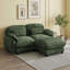 Canapé d'angle en chenille avec pouf amovible-669412283