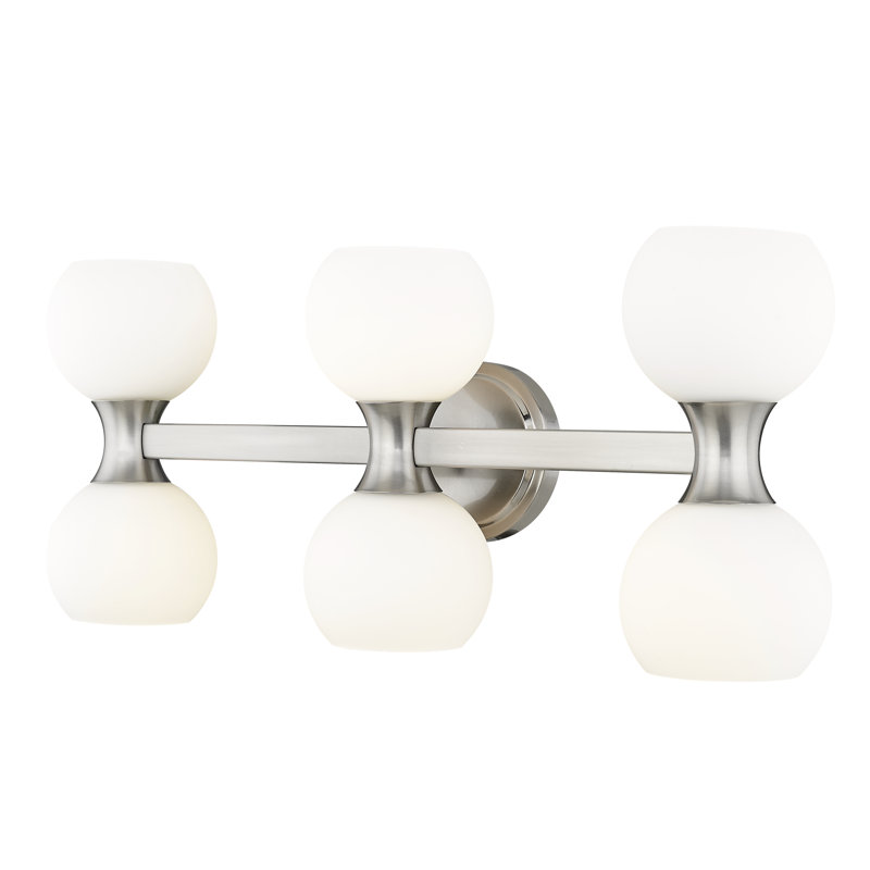 Éclairage pour meuble-lavabo à 6 lumières Morison, Nickel brossé