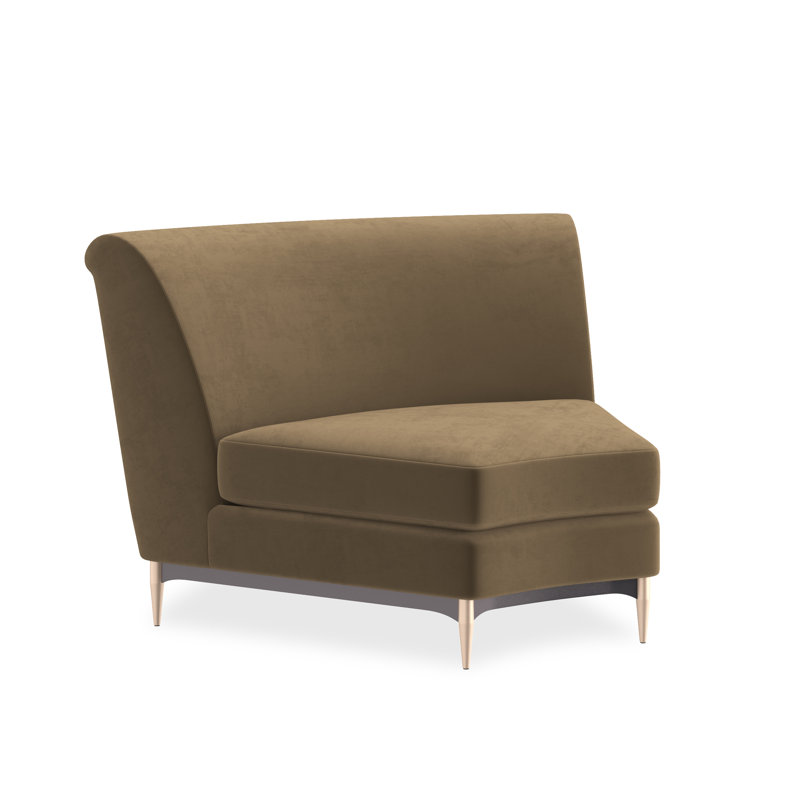Three's Company Chair, Brown Velvet