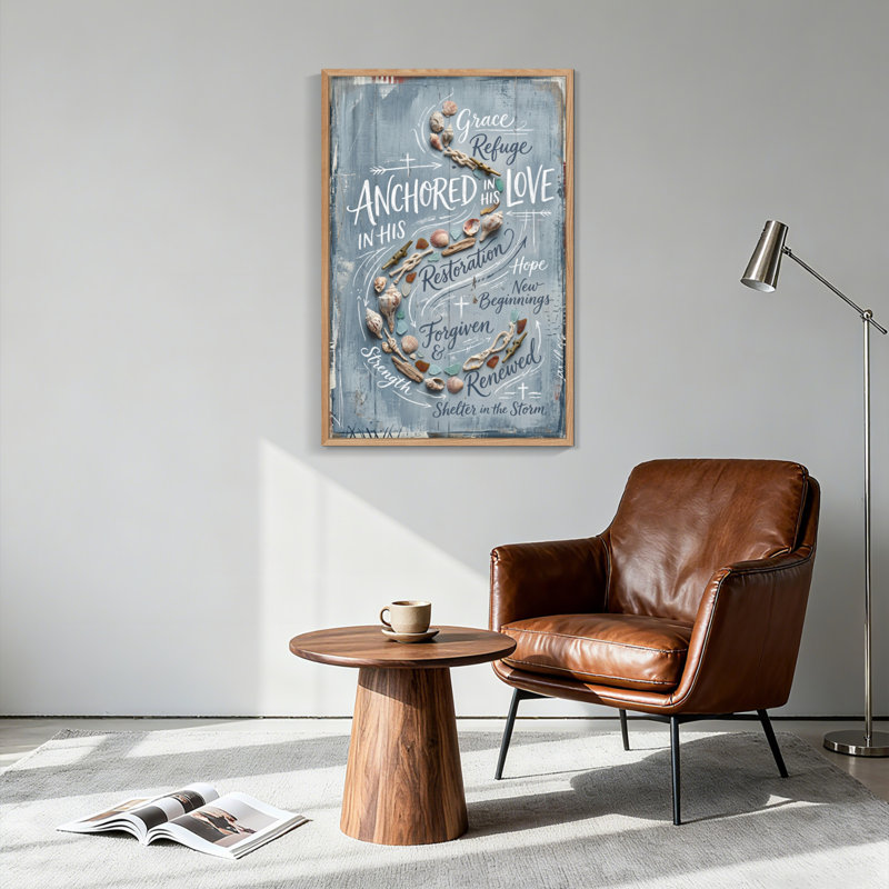 Anchored Love, reproduction d'art sur toile, ensemble de 1, Naturel, H 48 po x l 36 po