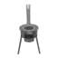Poêle à bois avec grille pour le camping-118109634