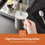 Geepas Espresso & Cappuccino Coffee Machine Milk Frother, 15 Bar Pressure- 1.8L Water Tank, 1140W - Silver