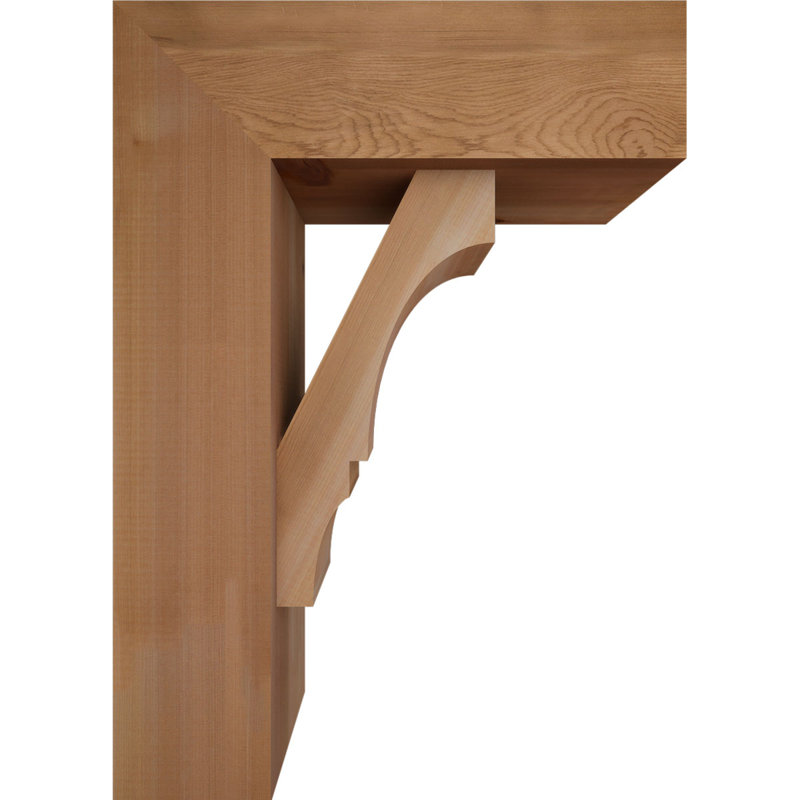 Support de bloc Balboa avec entretoise décalée, 28 x 20, Cèdre rouge occidental de l 7 1/2 po (lisse)