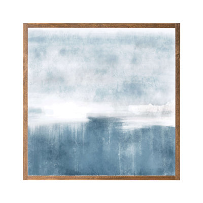 Seascape Abstract Wood Framed Wall Art Sign