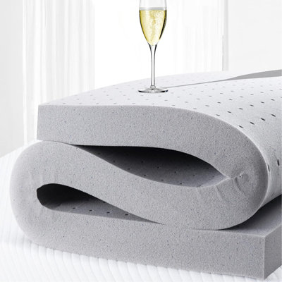 Mattress Topper Queen,Gel Memory Foam Mattress Topper Double Bed Topper For Soft & Cooling Sleep, Pressure Relieve, Certipur-US Certified by Alwyn Home