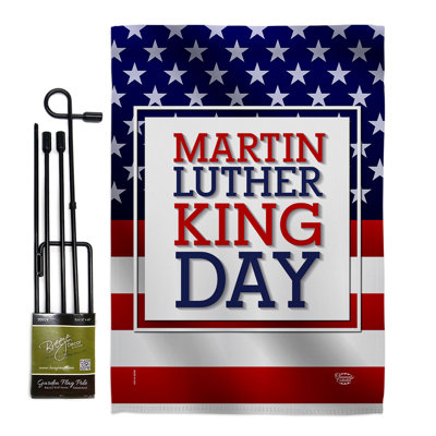 Double Sided 18.5'' H x 13'' W Polyester Flag Set