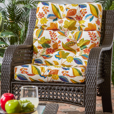 Coussin de chaise d'extérieur à dossier haut Lester