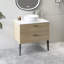 Meuble-lavabo 30 po avec lavabo en céramique et comptoir en pierre reconstituée