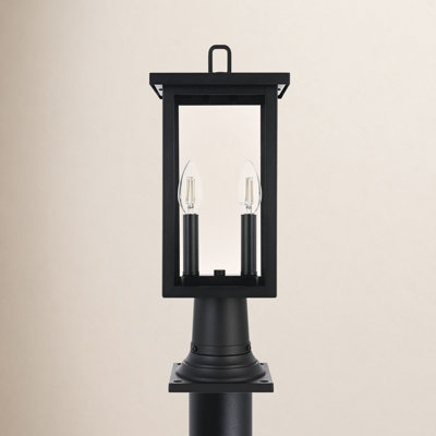 7" Iron Outdoor Post Light