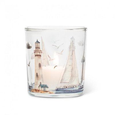 Lighthouses & Sailboats Votive Candle Holder