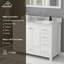 22 po P 35,4 po Meuble-lavabo blanc en H avec miroir-1478827979