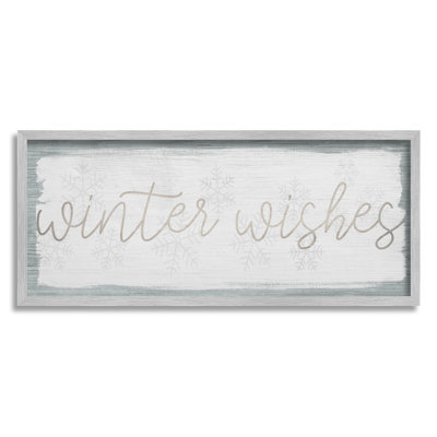 «Rustic Winter Wishes Sentiment Soft Snowflake» - Art textuel