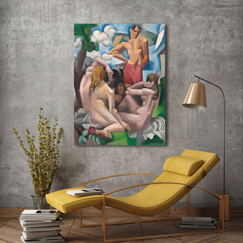 3AA6312 The Bathers by Roger De La Fresnaye - Wrapped Canvas Print, 100cm H x 70cm W x 4cm D