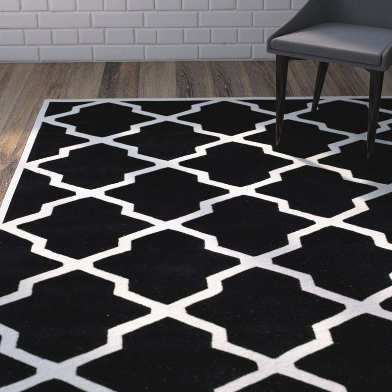 Carolene Hand Tufted Wool Geometric Rug, Rectangle 8'9" x 12'