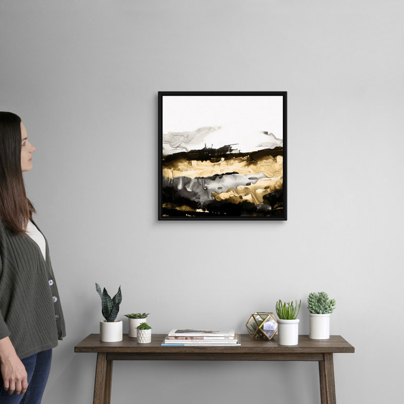 "La bruine I" par PI Studio - reproduction d'art sur toile, H 22 po x l 22 po x P 1,75 po, Cadre noir