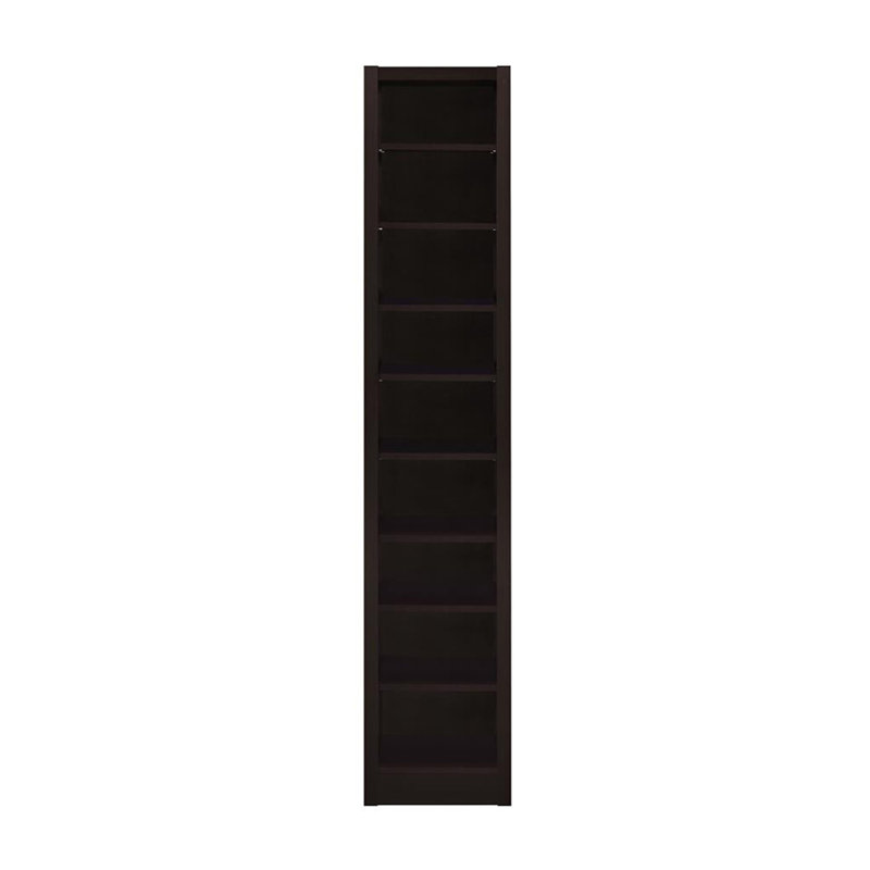 Bibliothèque rectangulaire à 8 tablettes avec 2 tablettes fixes