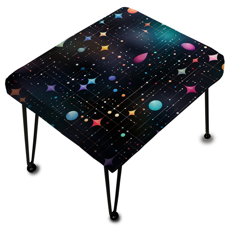Géométrie cosmique - Repose-pieds rectangulaire abstrait