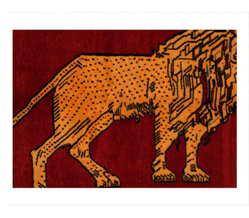 Tapis en laine noué à la main 3 pi 5 po x 5 pi Shiraz