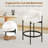 Counter Stools Set of w/Curved Backrest Metal Frame Comfy Footrest-949665941