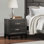 Mobilier de chambre à coucher à tiroirs en queue d'aronde de style contemporain avec finition grise et 1 pièce