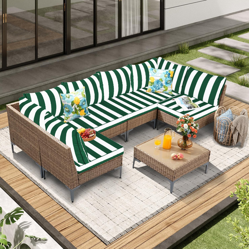 Breakwater Bay Pack Outdoor Cushion Covers Set, Waterproof Patio