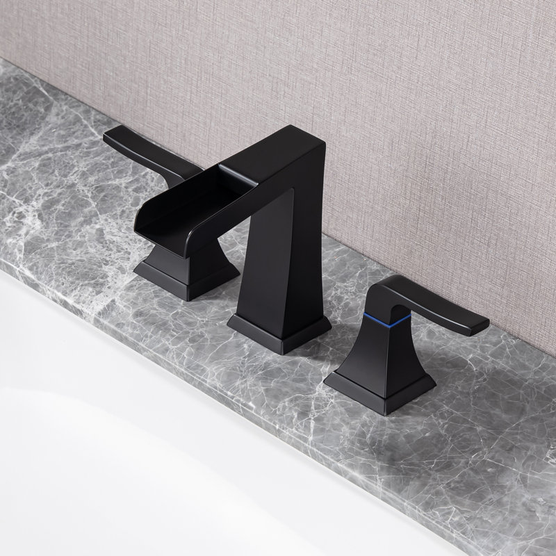 Widespread 2-handle Bathroom Faucet, Matte Black