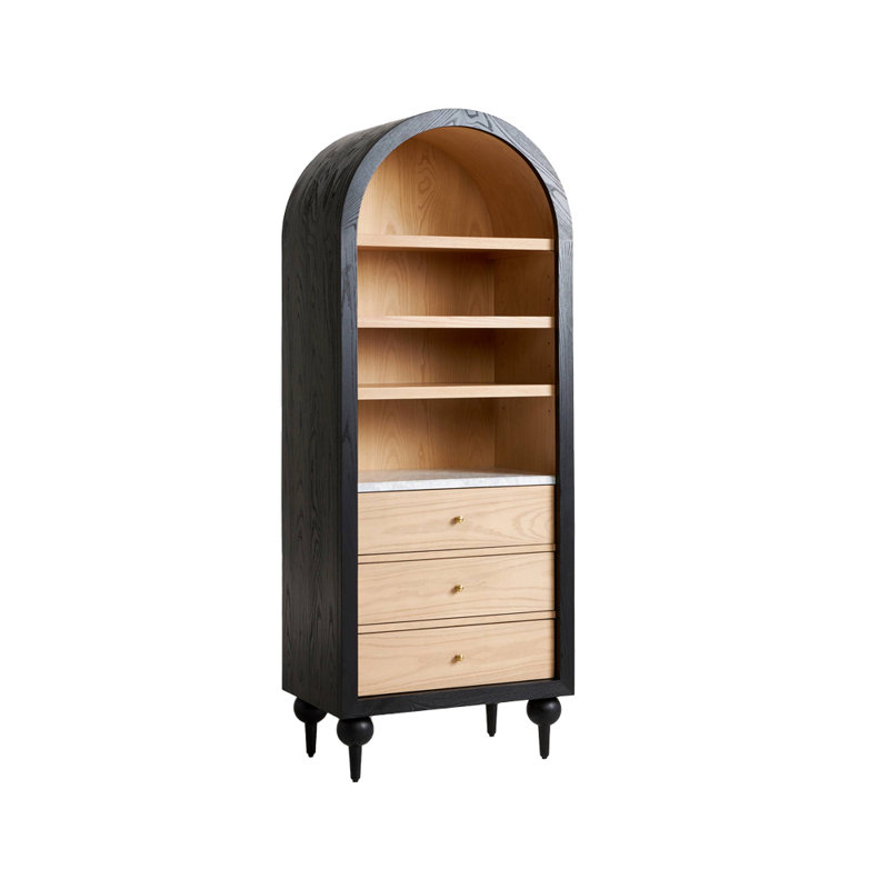 Arched bookcase, Black