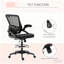Chaise de bureau réglable en maille haute, tissu noir, conception spacieuse pour les espaces créatifs