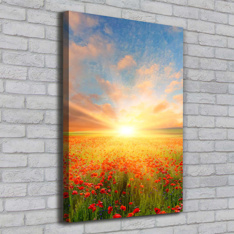 Field Of Poppies - Wrapped Canvas Print