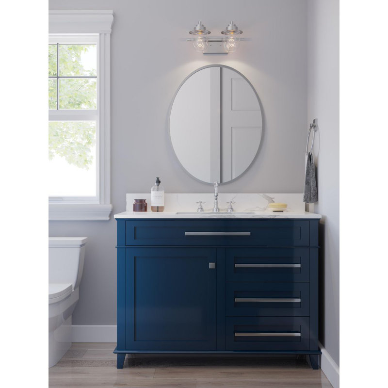 2 - Light Dimmable Vanity Light, Brushed Nickel