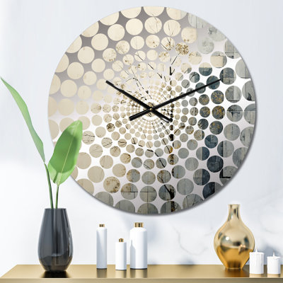 Nature Split - Abstract Shapes Wall Clock
